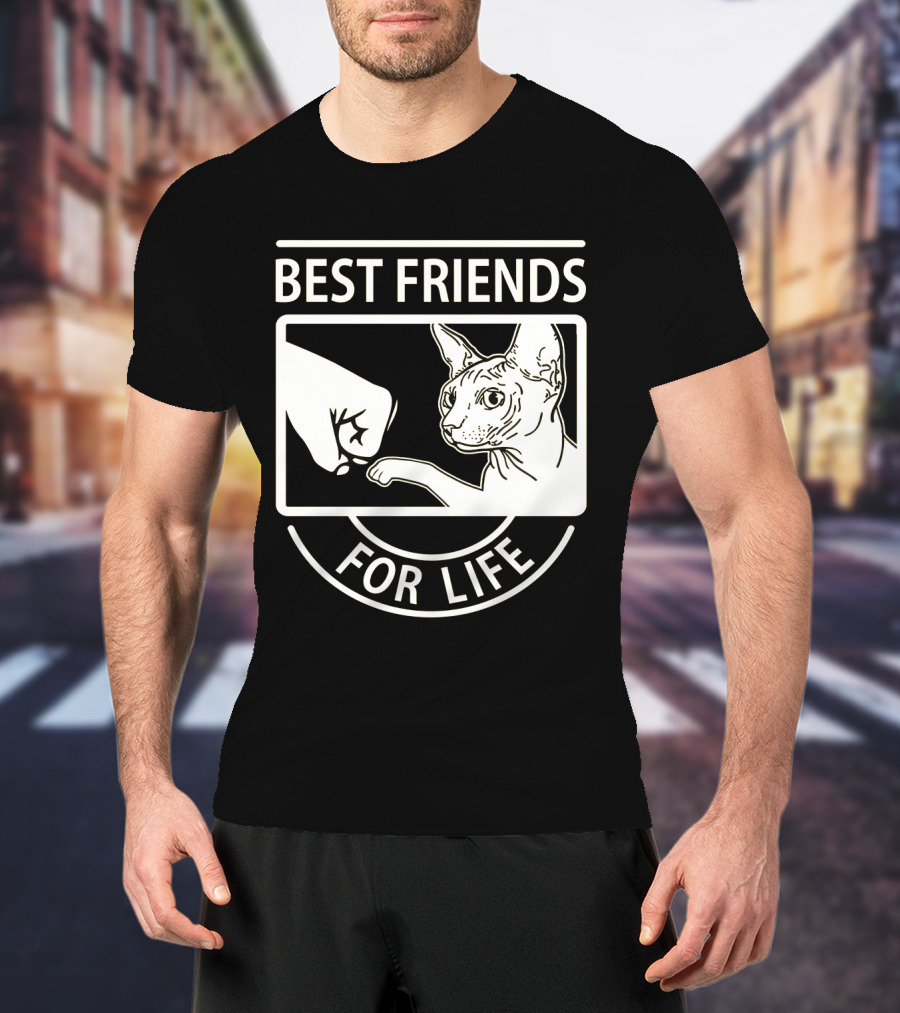 Best Friends For Life Fist Bump Cat T-Shirt