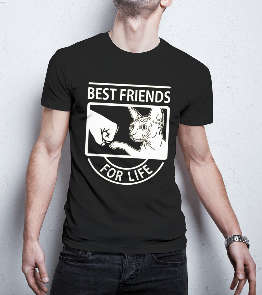 Best Friends For Life Fist Bump Cat T-Shirt