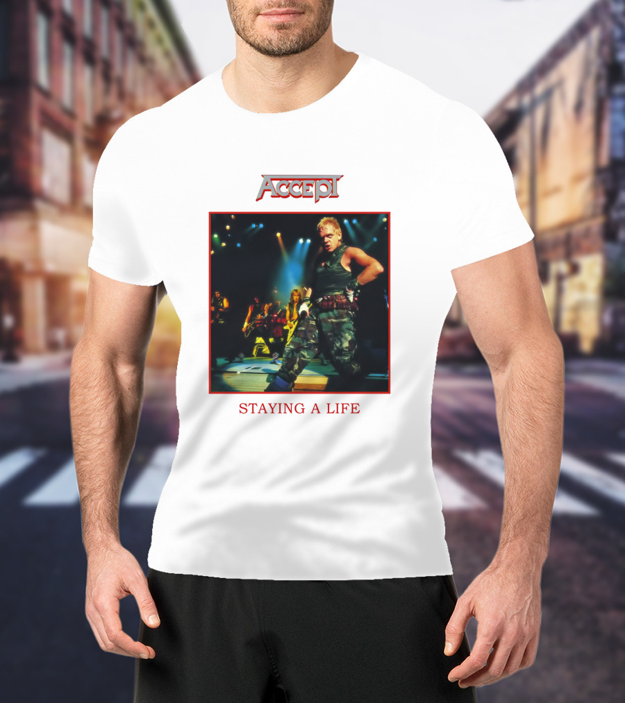 Accept Band Staying A Life Live Performance T-Shirt