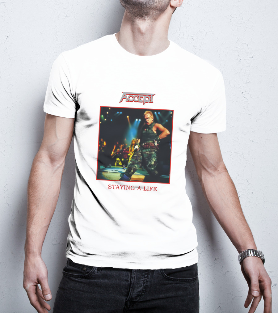 Accept Band Staying A Life Live Performance T-Shirt
