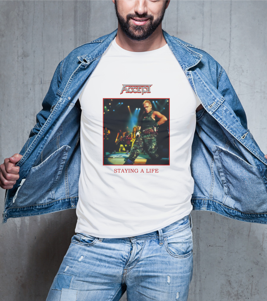 Accept Band Staying A Life Live Performance T-Shirt