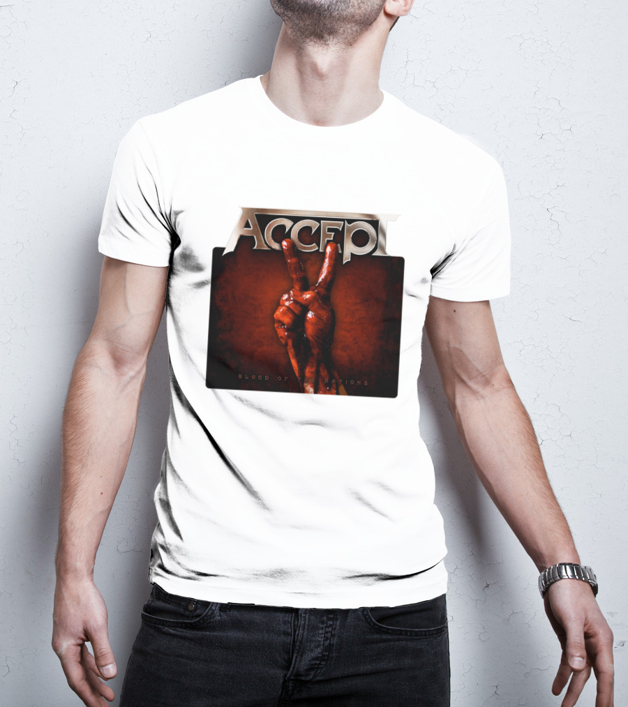 ACCEPT Blood Of The Nations Victory Hand Gesture T-Shirt