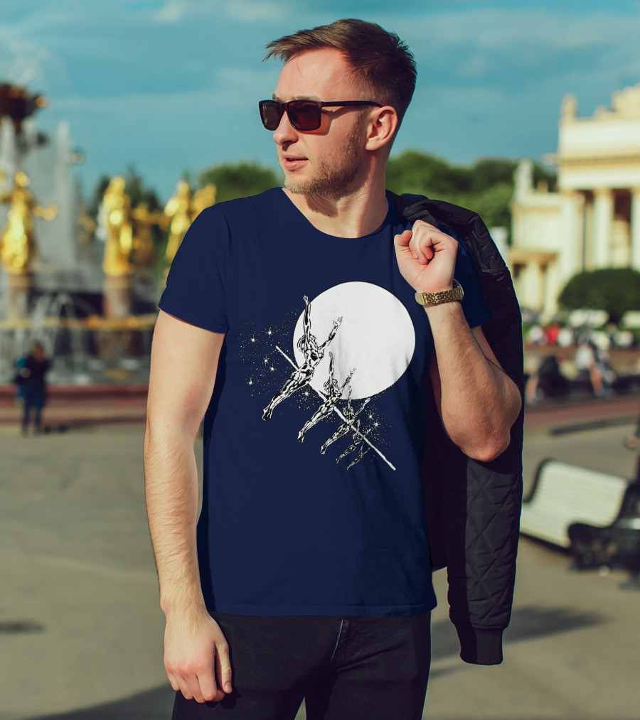 Hawkwind Band Space Themed Astronauts Moon Jumping T-Shirt