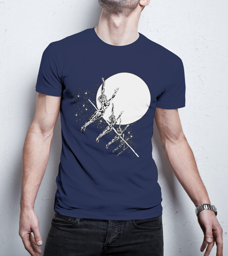 Hawkwind Band Space Themed Astronauts Moon Jumping T-Shirt