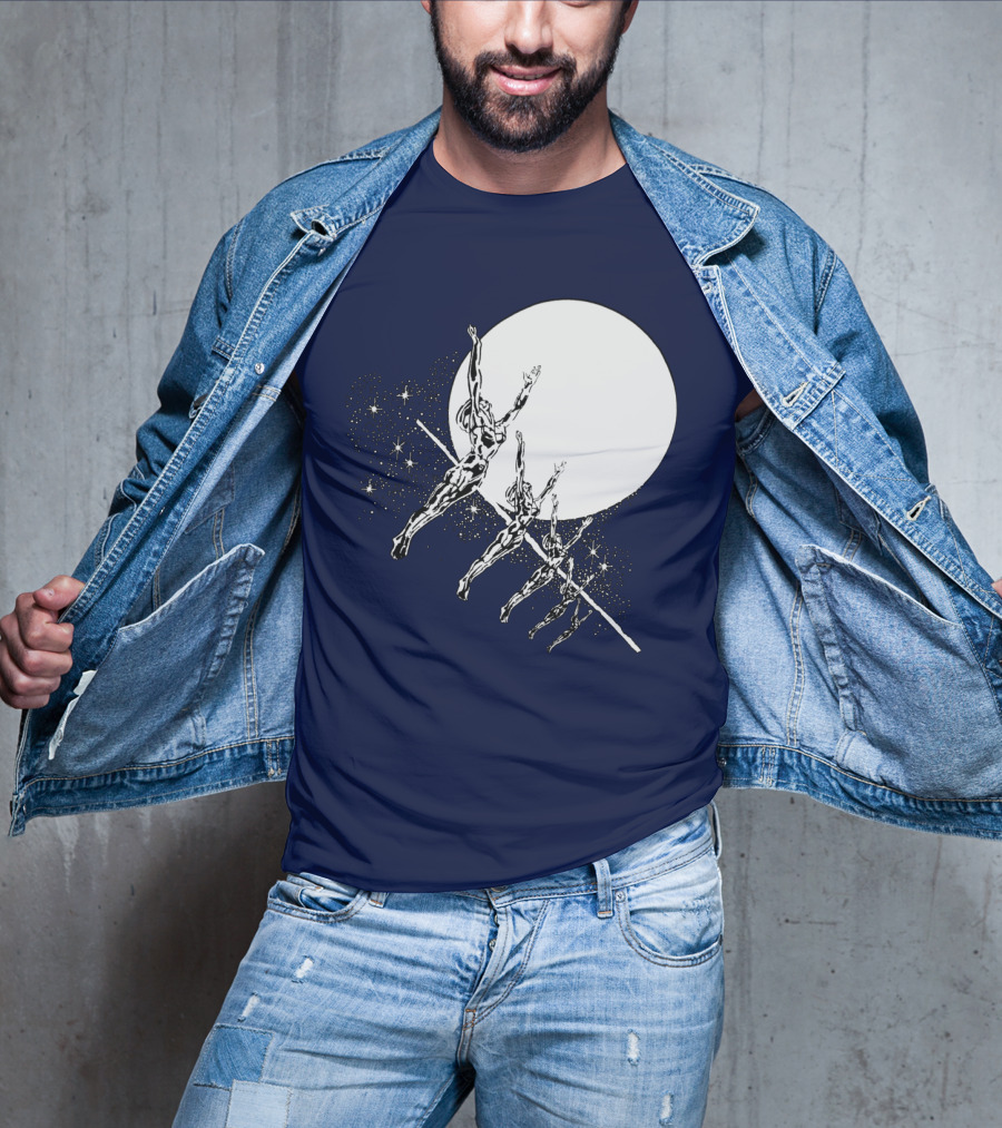 Hawkwind Band Space Themed Astronauts Moon Jumping T-Shirt
