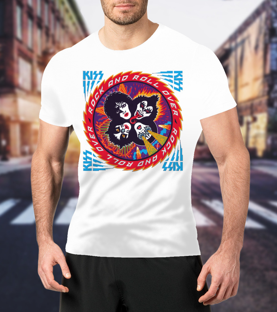 KISS Rock And Roll Over Vintage Album Cover T-Shirt