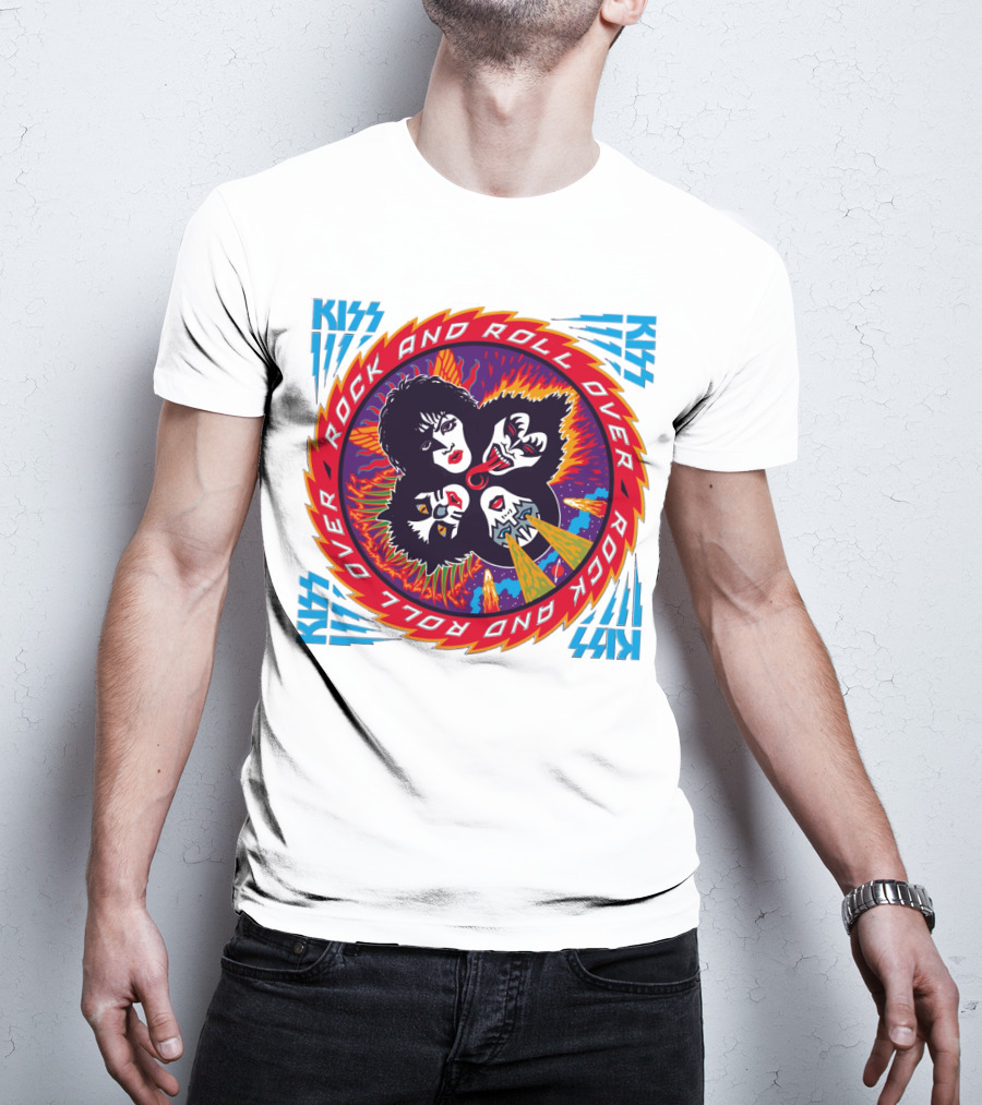 KISS Rock And Roll Over Vintage Album Cover T-Shirt