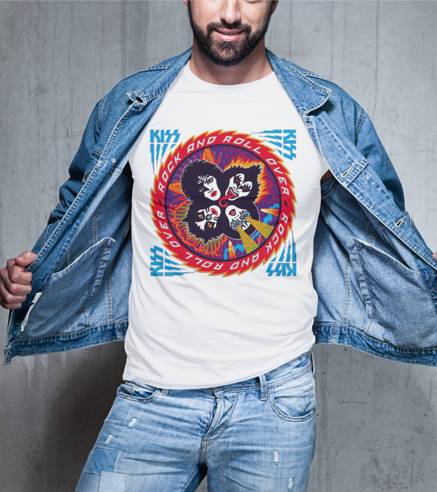 KISS Rock And Roll Over Vintage Album Cover T-Shirt