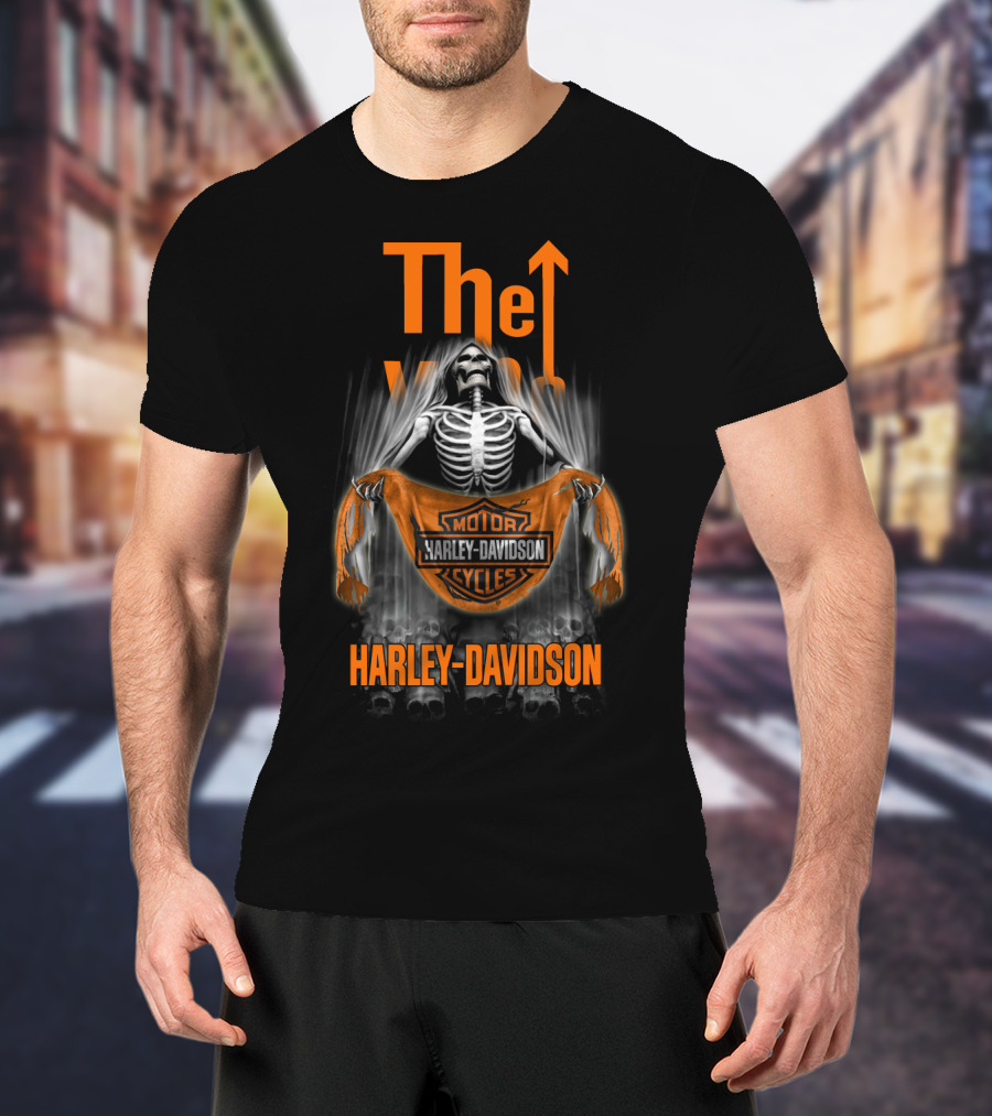 Harley Davidson Skeleton Holding Logo Banner The Who T-Shirt