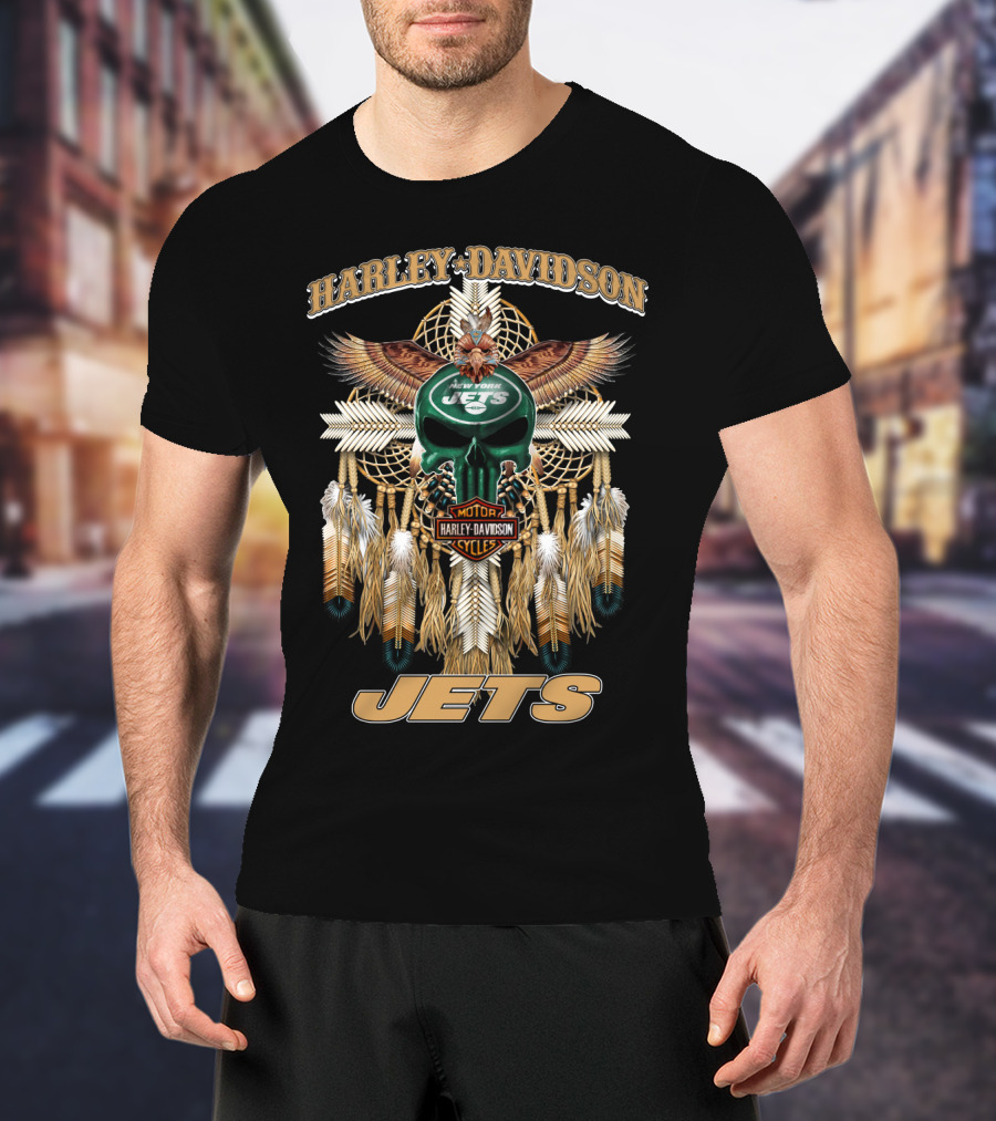 Harley Davidson Motorcycles New York Jets T-Shirt