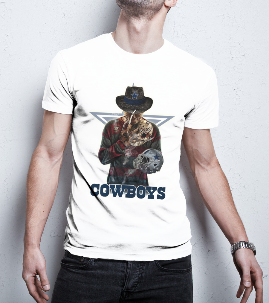 Jason Voorhees Dallas Cowboys Horror Crossover Cowboys Star T-Shirt