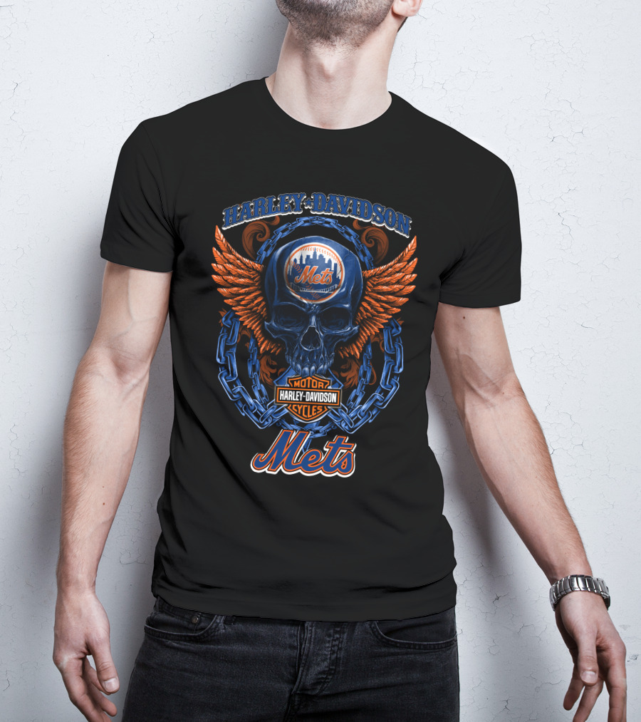 Harley Davidson New York Mets Motor Cycles Hd T8M5 T-Shirt