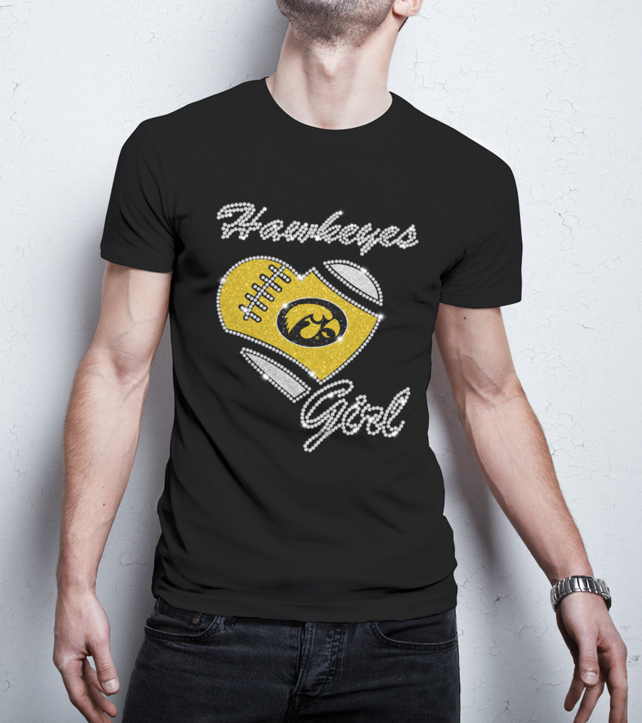 Hawkeyes Girl Iowa Football Heart Dntee25 T-Shirt