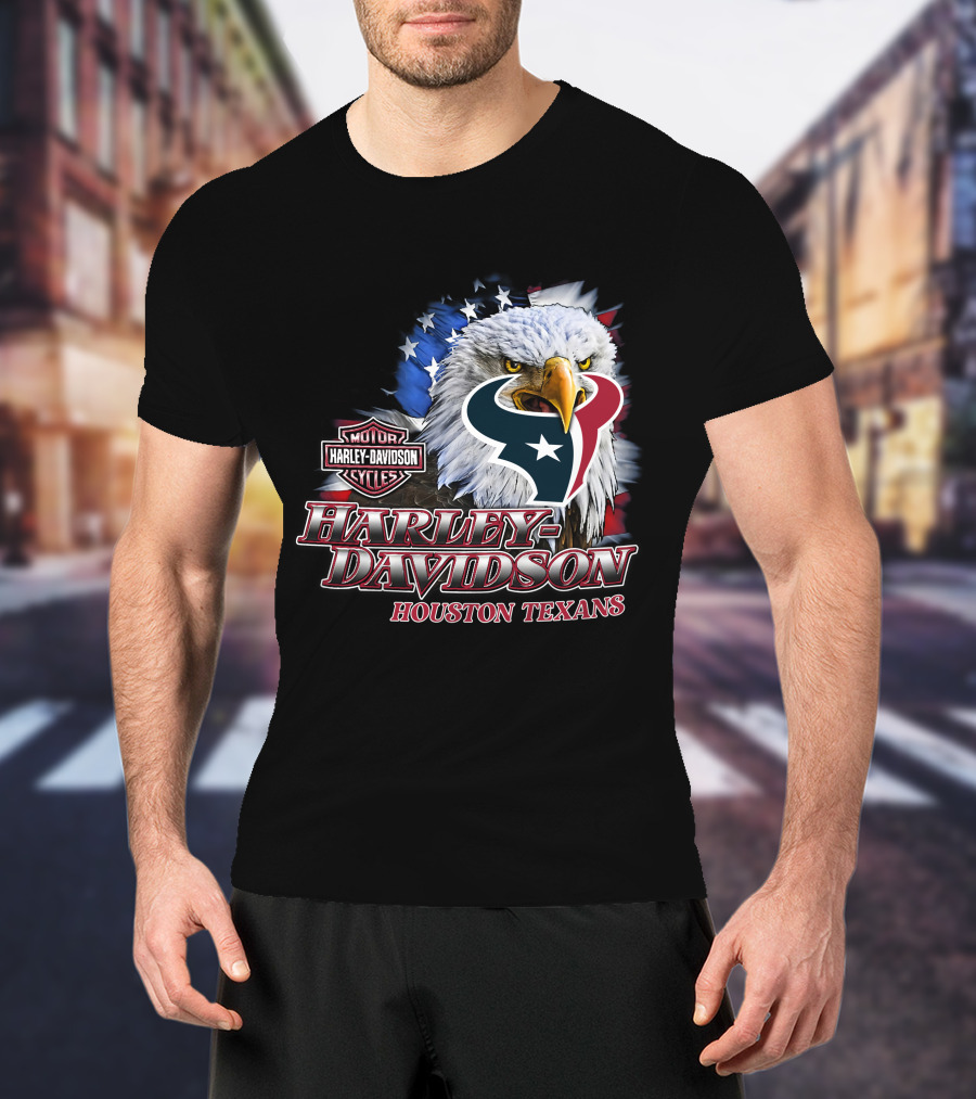 Houston Texans Harley Davidson Nfl Eagles T-Shirt