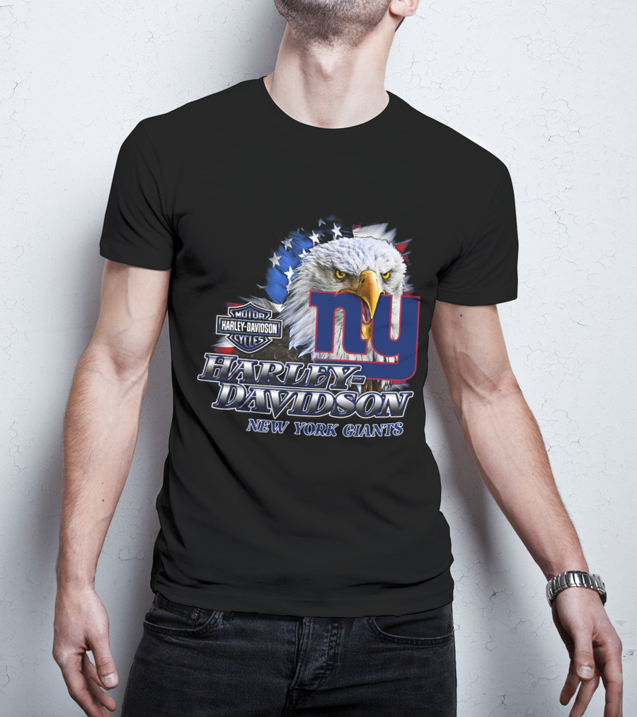 Harley Davidson New York Giants Nfl Eagles T-Shirt