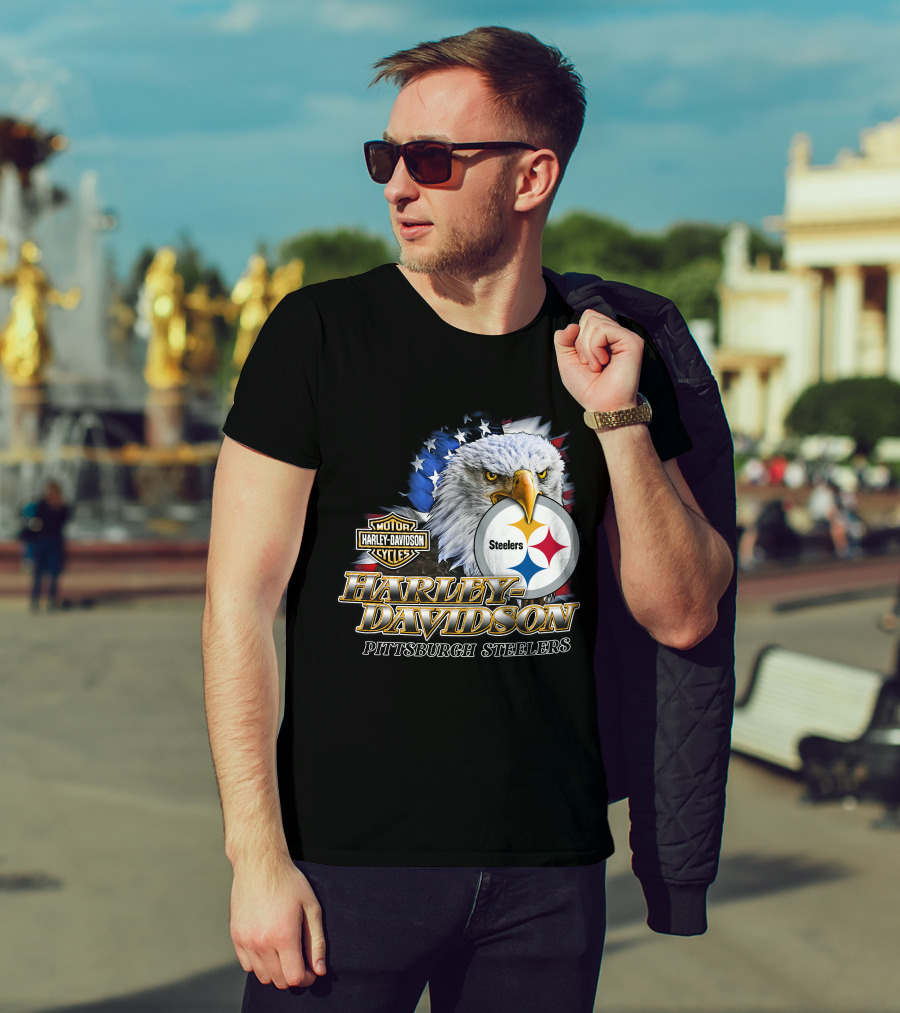 Harley Davidson Pittsburgh Steelers Nfl Eagles T-Shirt