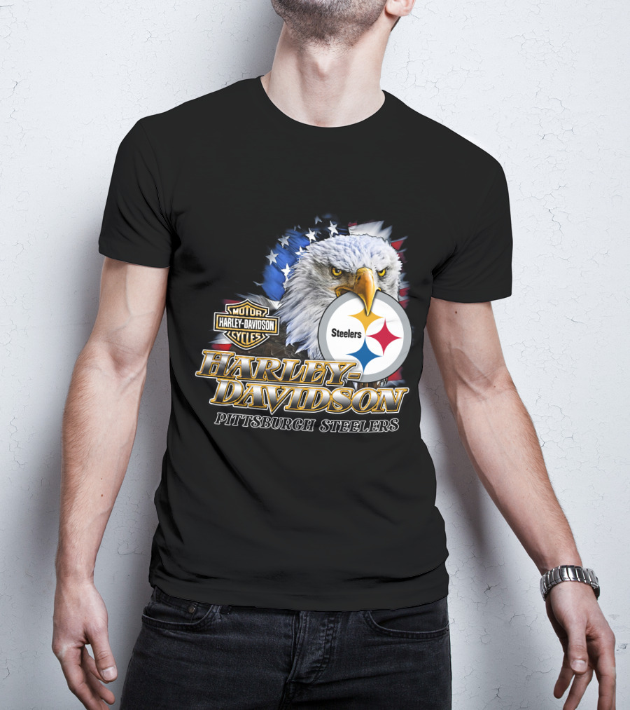 Harley Davidson Pittsburgh Steelers Nfl Eagles T-Shirt