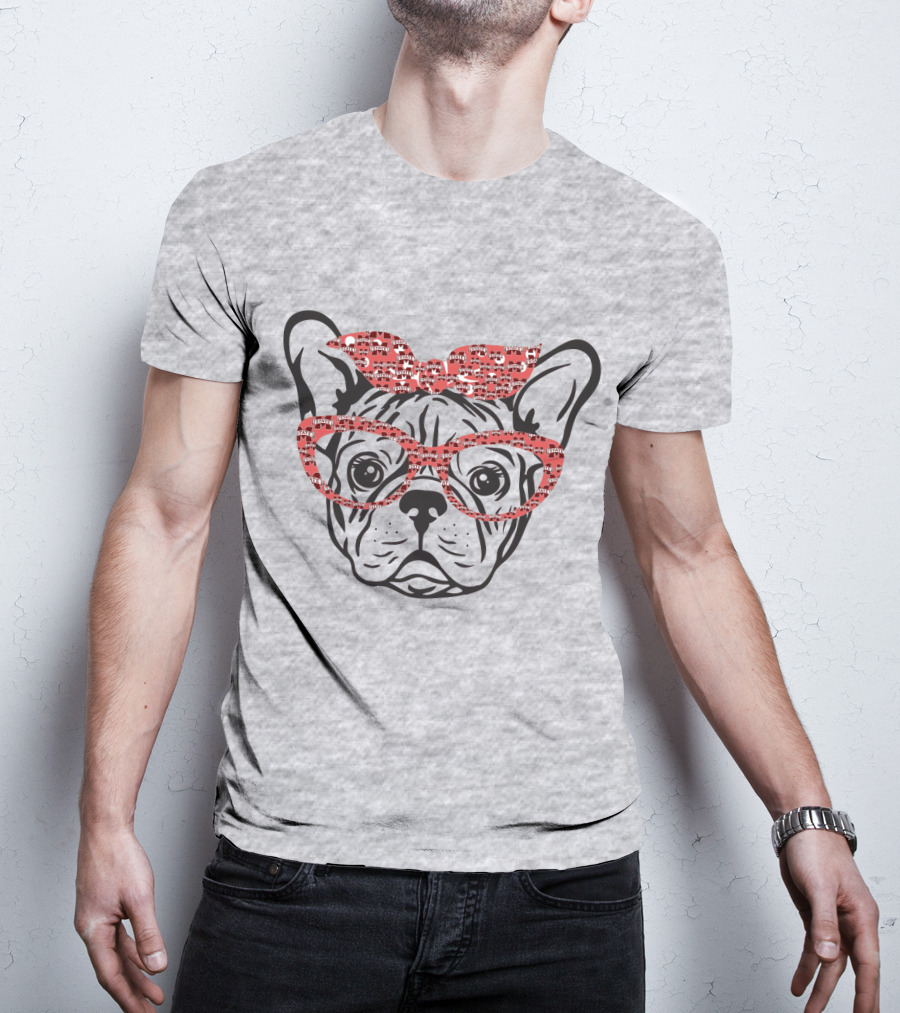 Mississippi State Bulldogs Bulldog With Bow And Glasses T-Shirt