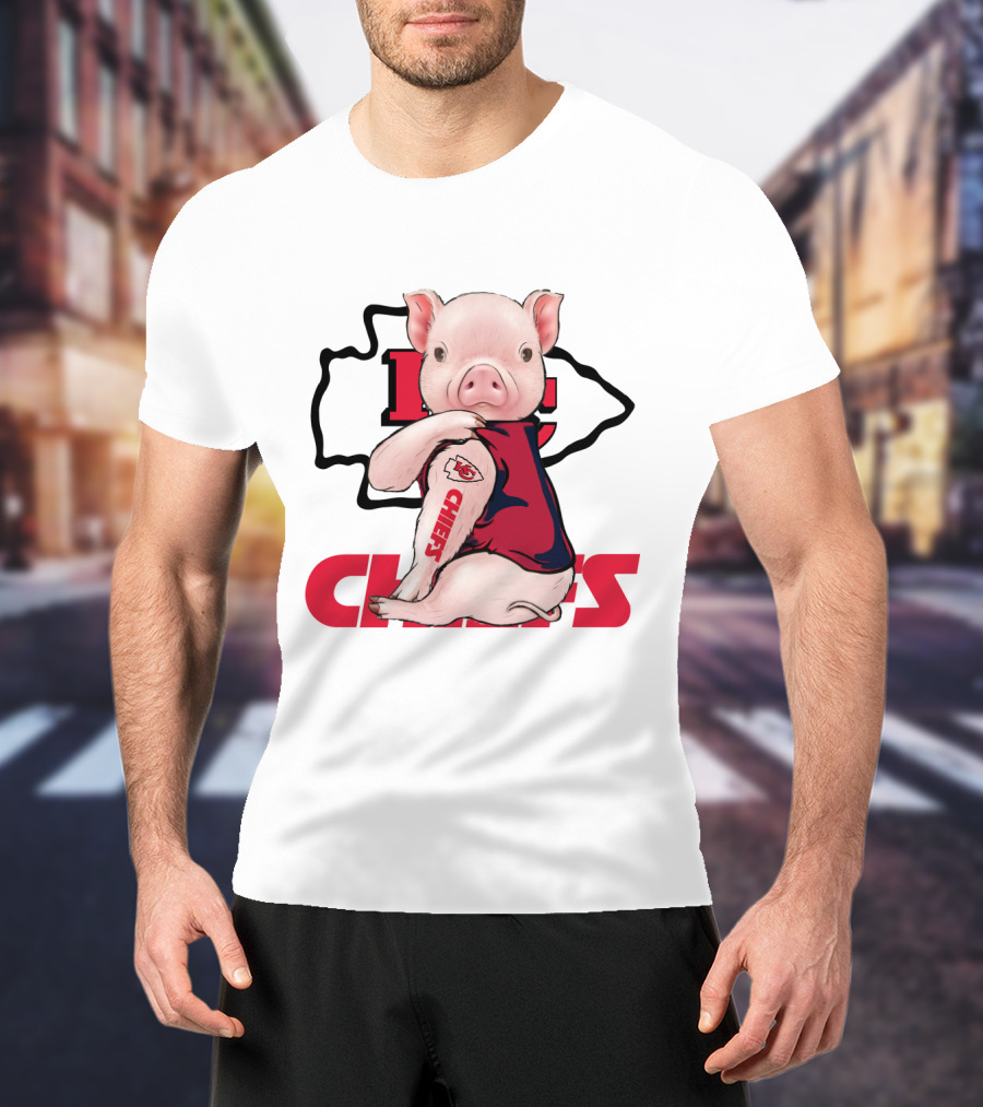 Pig Chiefs Kansas City Football Fan Animal T-Shirt