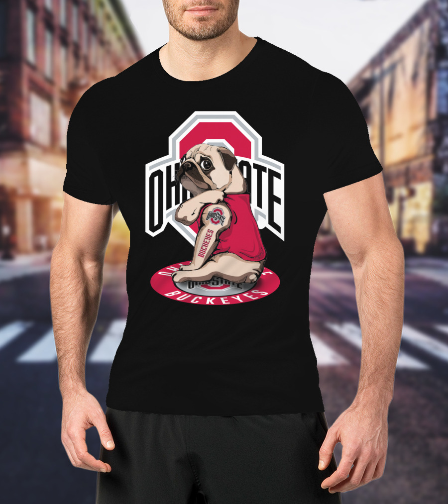 Ohio State Buckeyes Pug T-Shirt