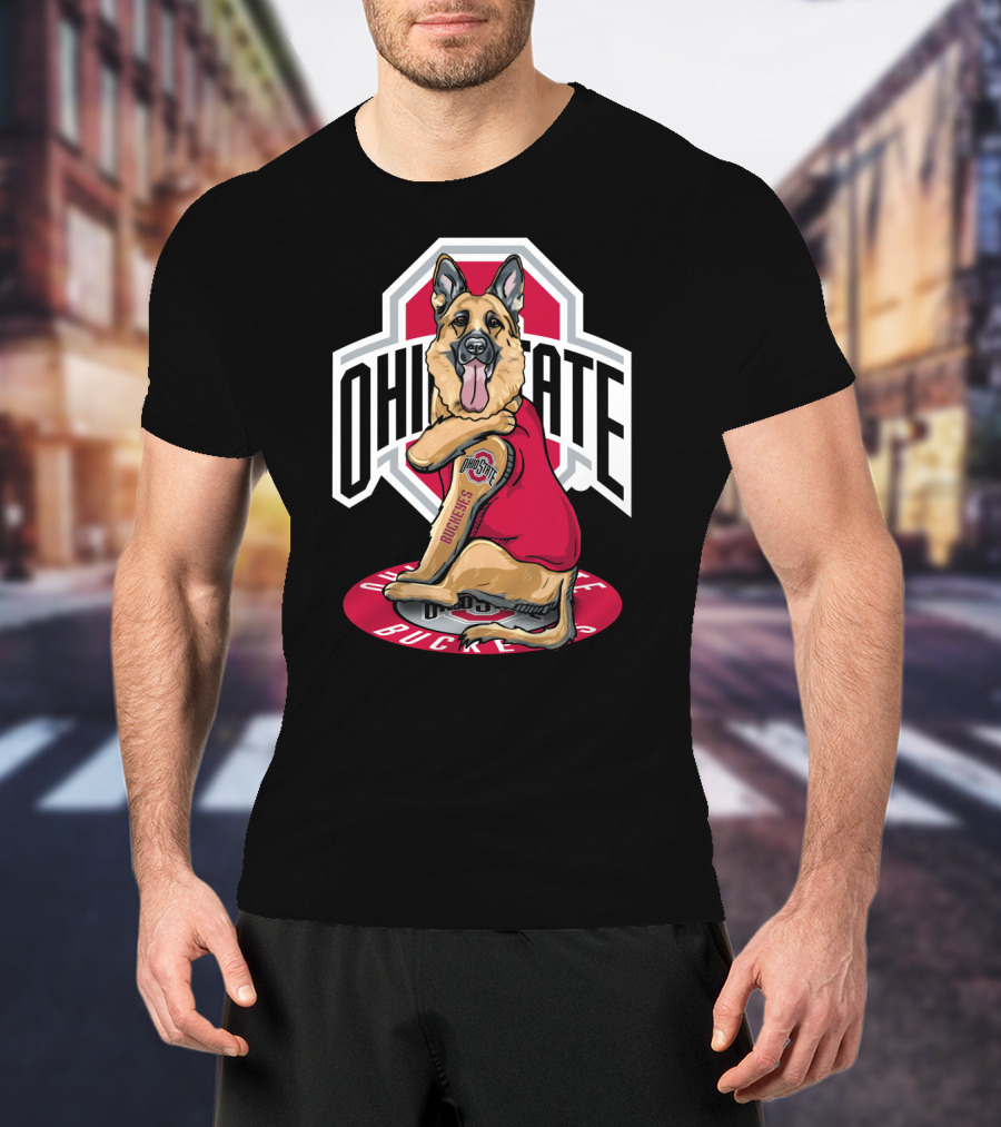Ohio State Buckeyes German Shepherd T-Shirt