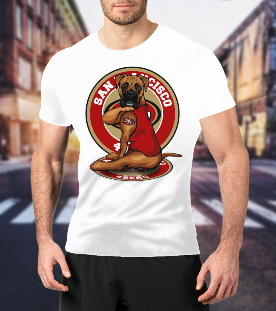San Francisco 49ers Boxer Dog Nfl Team T-Shirt