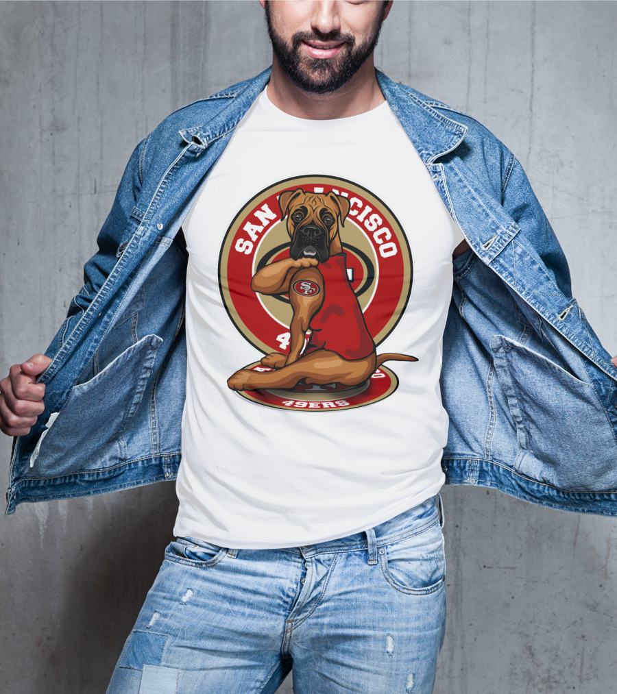 San Francisco 49ers Boxer Dog Nfl Team T-Shirt