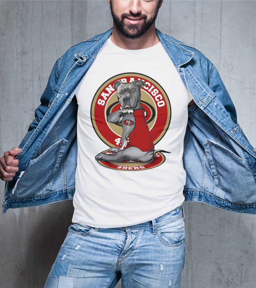 San Francisco 49ers Pitbull Nfl Team Spirit T-Shirt