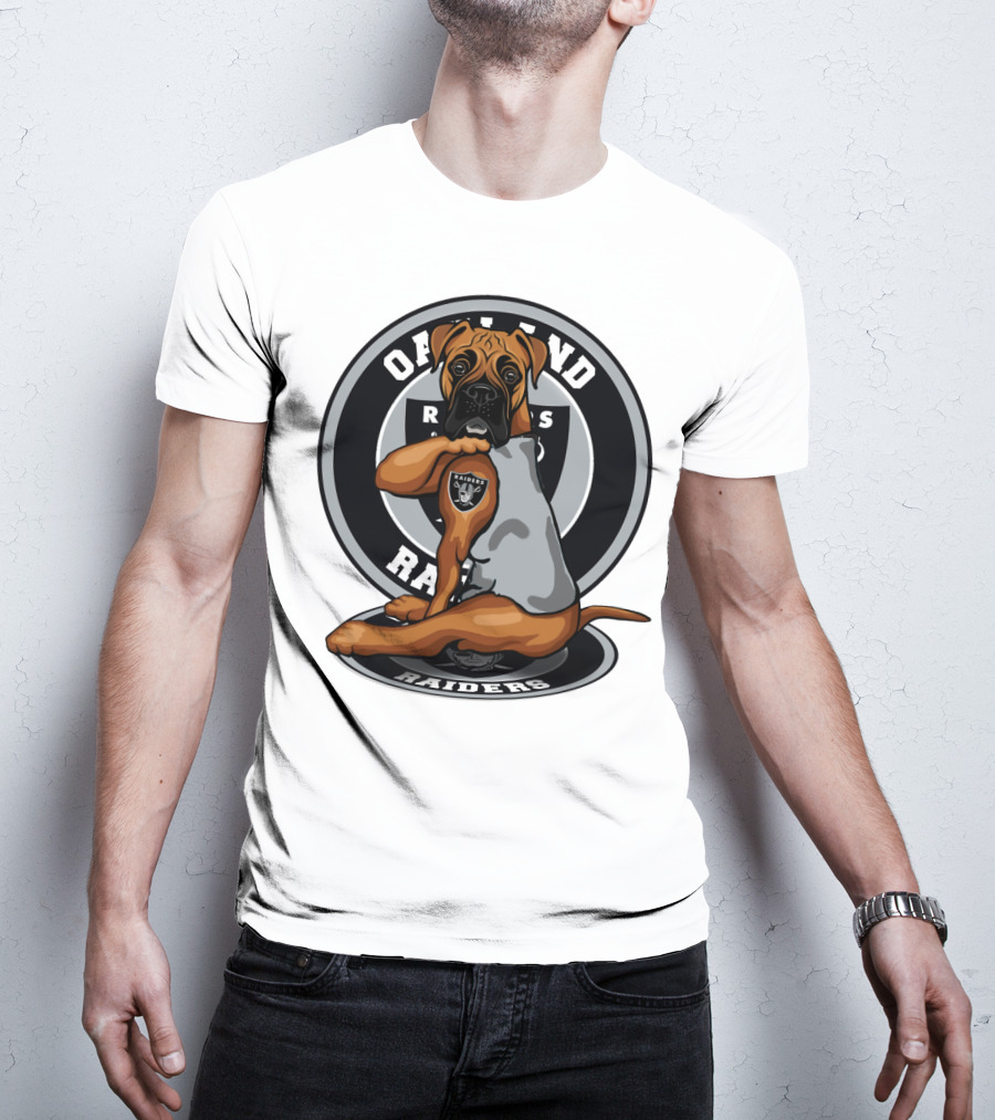 Oakland Raiders Boxer Dog T-Shirt
