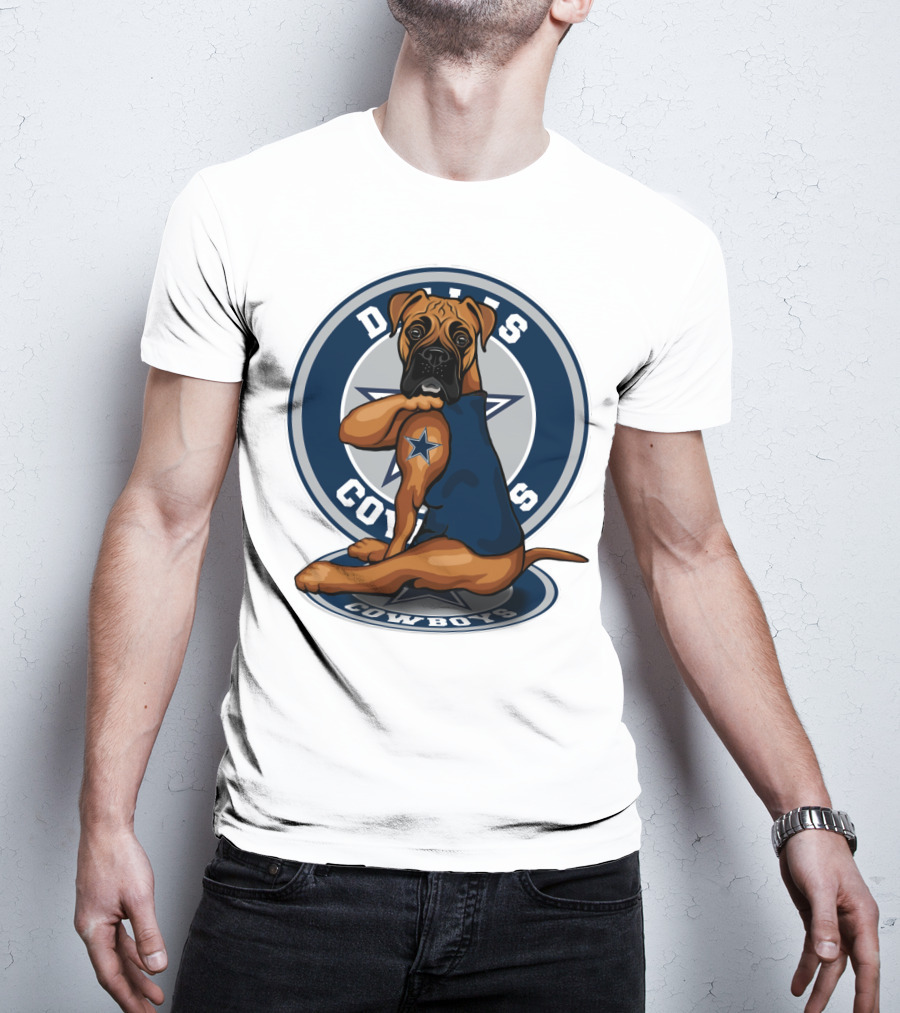 Dallas Cowboys Boxer Dog Star T-Shirt