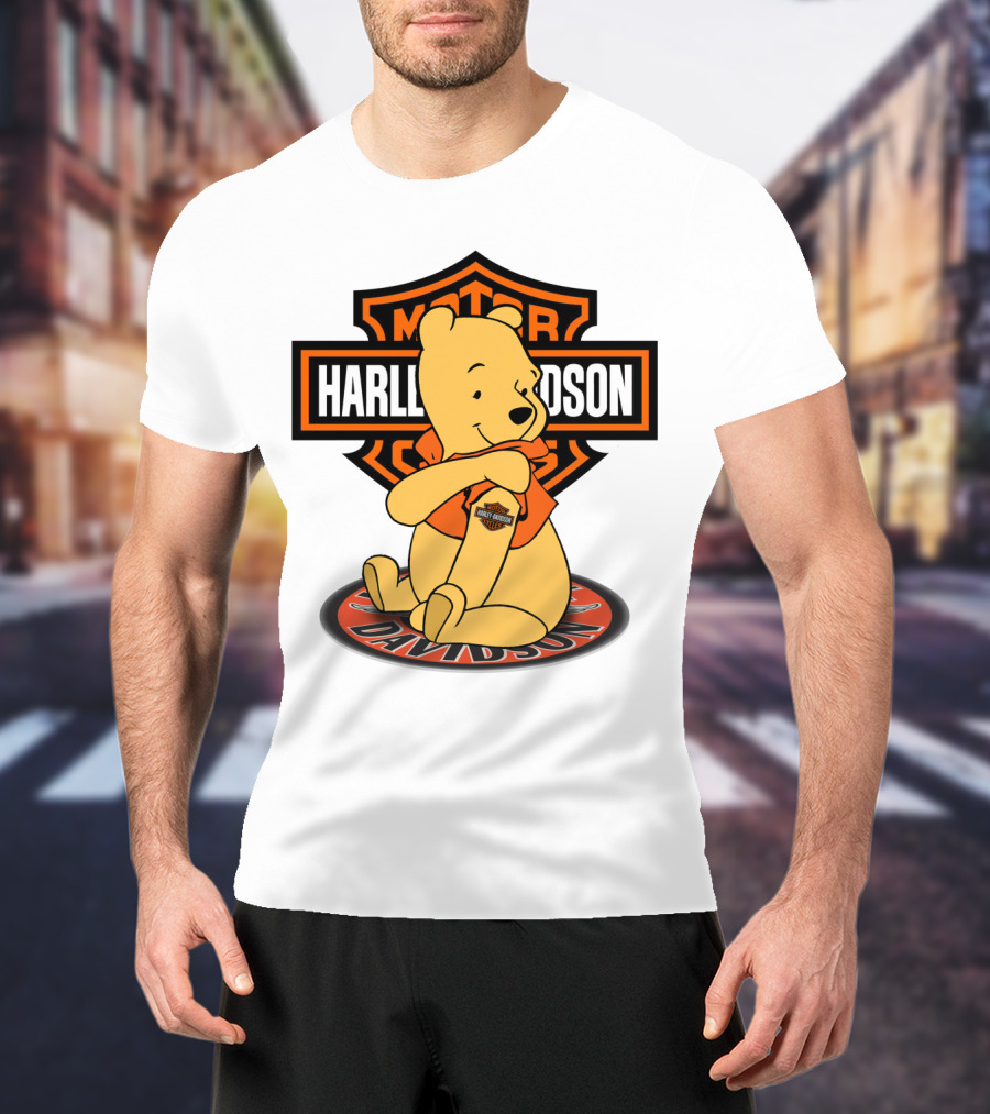 Harley Davidson Pooh Bear Iconic Motor Style T-Shirt