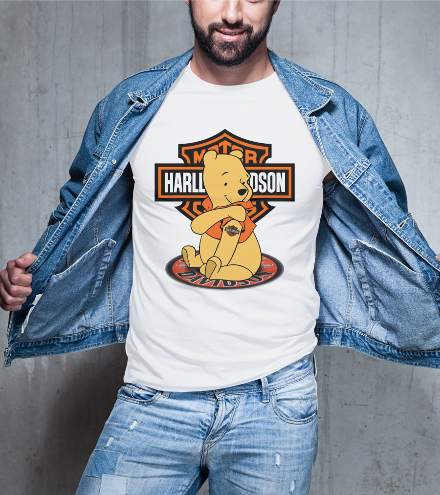 Harley Davidson Pooh Bear Iconic Motor Style T-Shirt