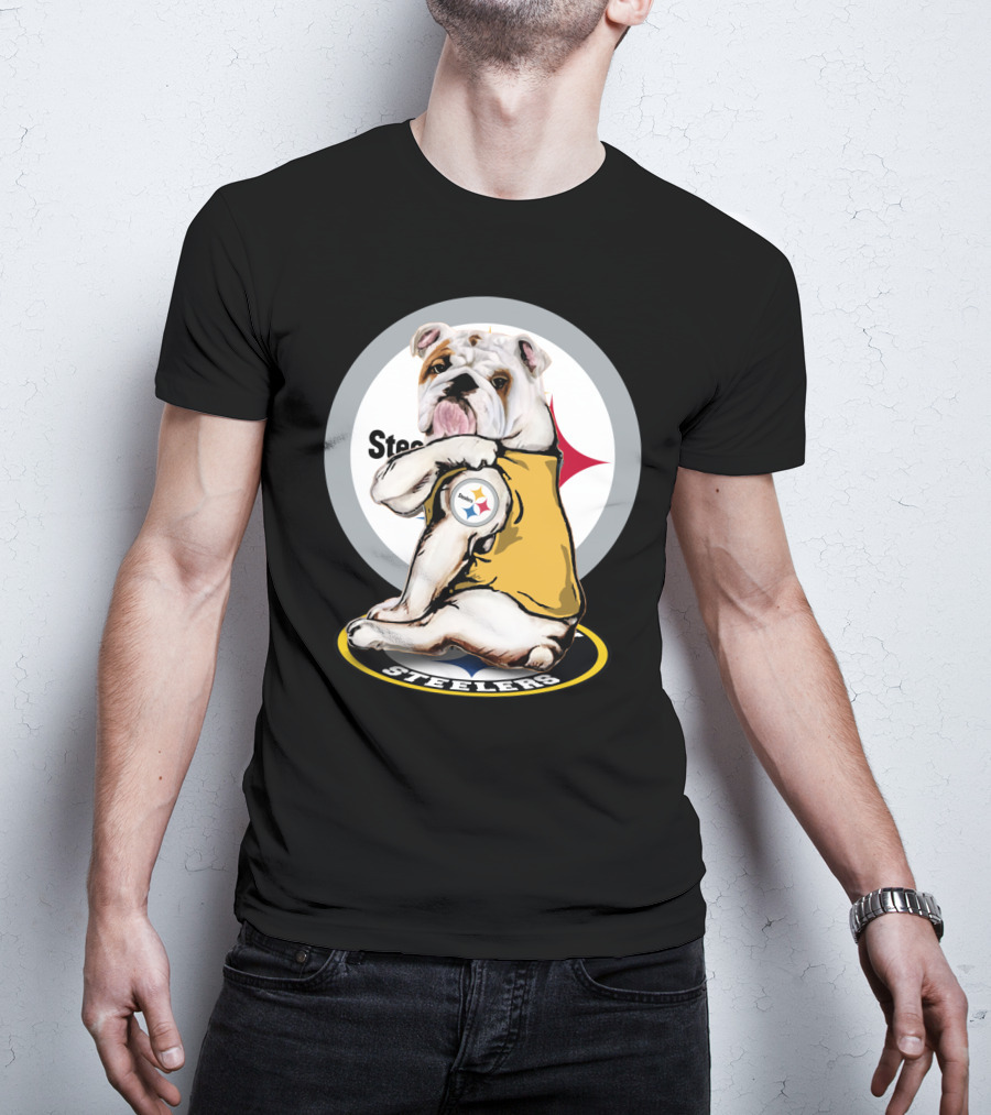 Steelers Bulldog Steelers Football T-Shirt