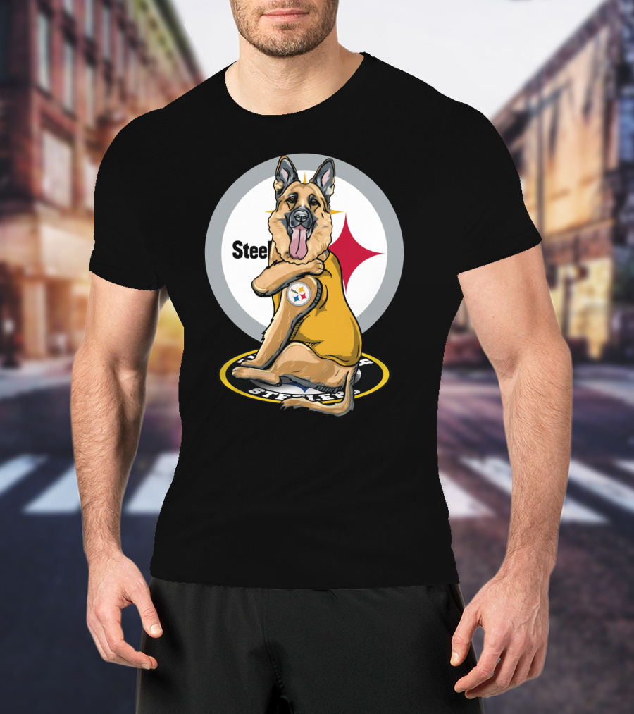 Steelers German Shepherd Loyal Fan With Team Logo T-Shirt