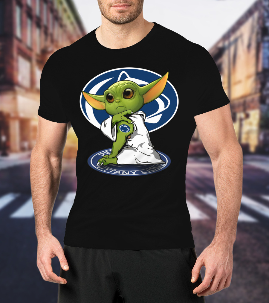 Penn State Nittany Lions Yoda With Team Logo And Jedi Robes T-Shirt