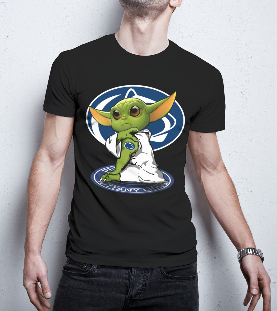 Penn State Nittany Lions Yoda With Team Logo And Jedi Robes T-Shirt