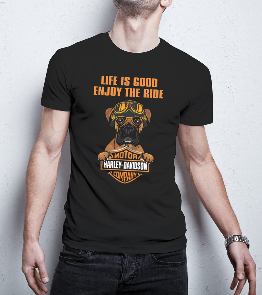 Harley Davidson Boxer Life Is Good Enjoy The Ride T-Shirt
