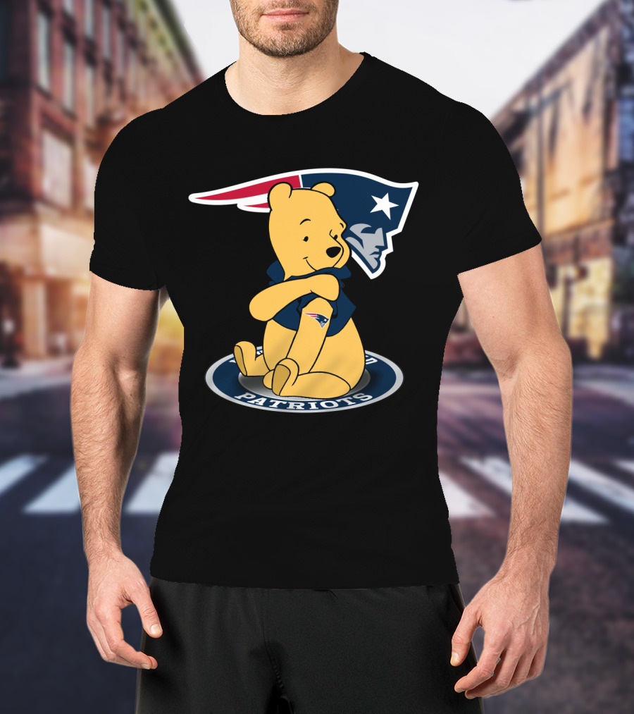 New England Patriots Football Crossover With Pooh T-Shirt