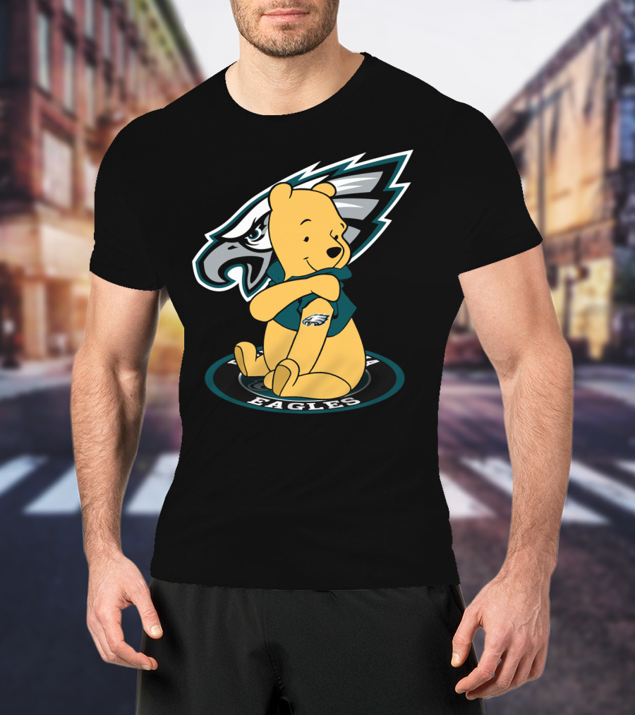 Philadelphia Eagles Pooh Bear Nfl Fan Crossover T-Shirt
