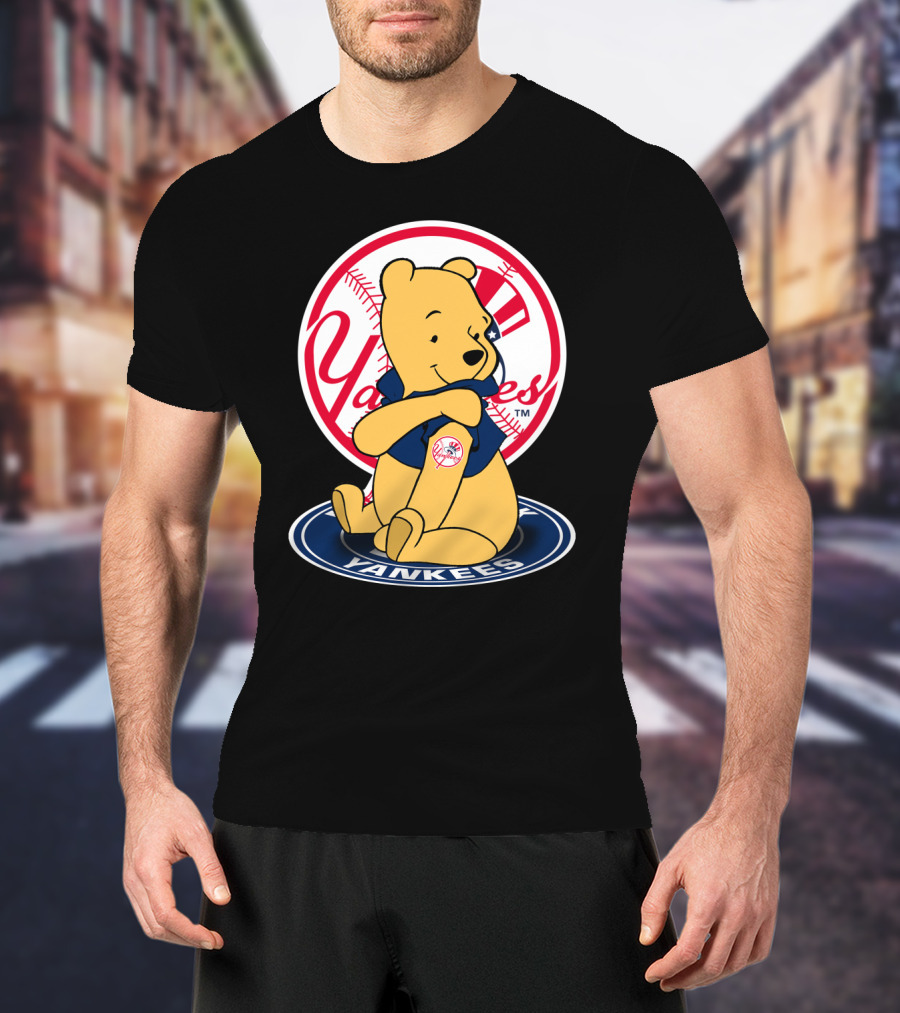 Yankees Pooh Bear Baseball Mashup T-Shirt
