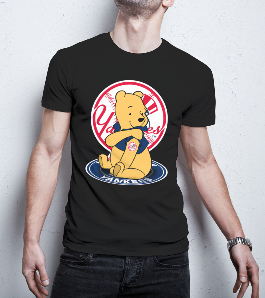 Yankees Pooh Bear Baseball Mashup T-Shirt
