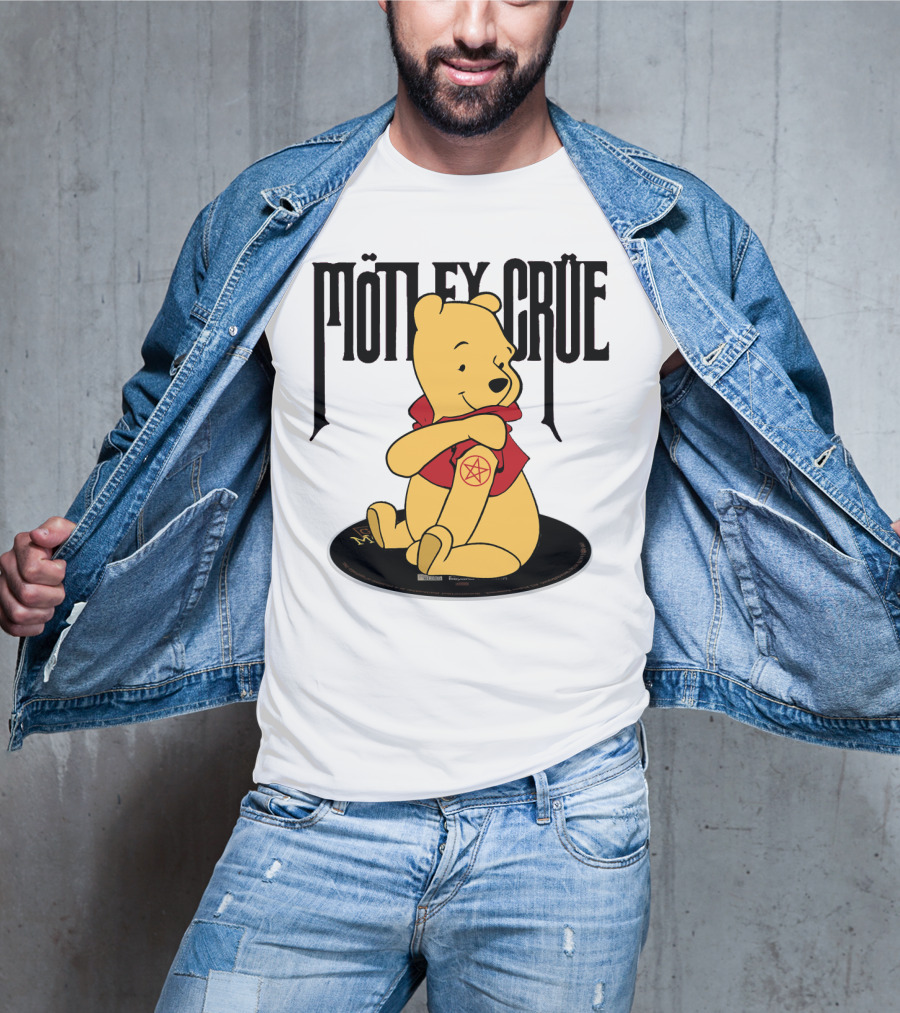 Mötley Crüe Pooh Bear Pentagram Tattoo T-Shirt