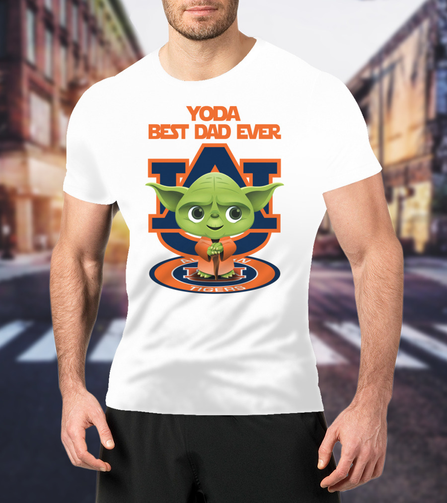 Yoda Best Dad Ever Auburn Tigers T-Shirt
