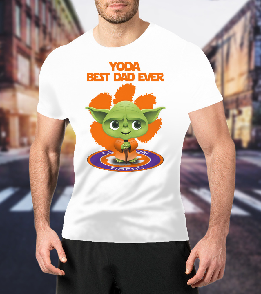 Yoda Best Dad Ever Clemson Tigers T-Shirt