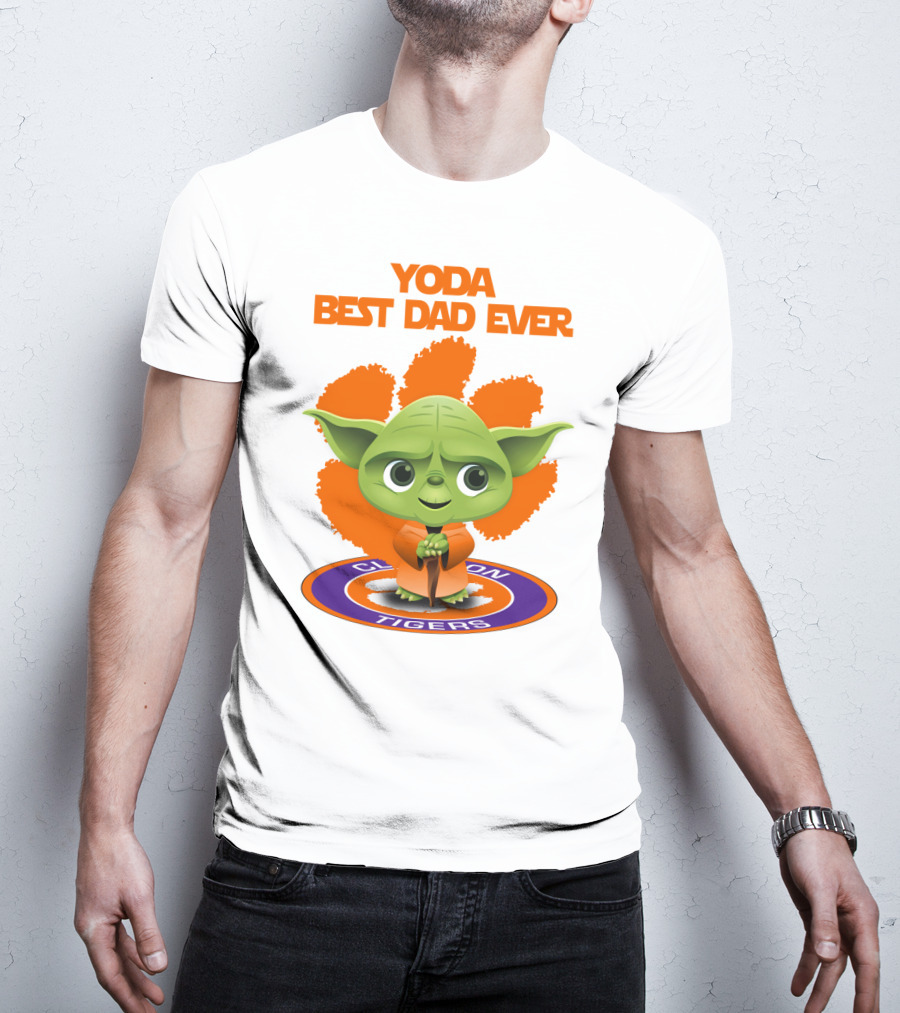 Yoda Best Dad Ever Clemson Tigers T-Shirt