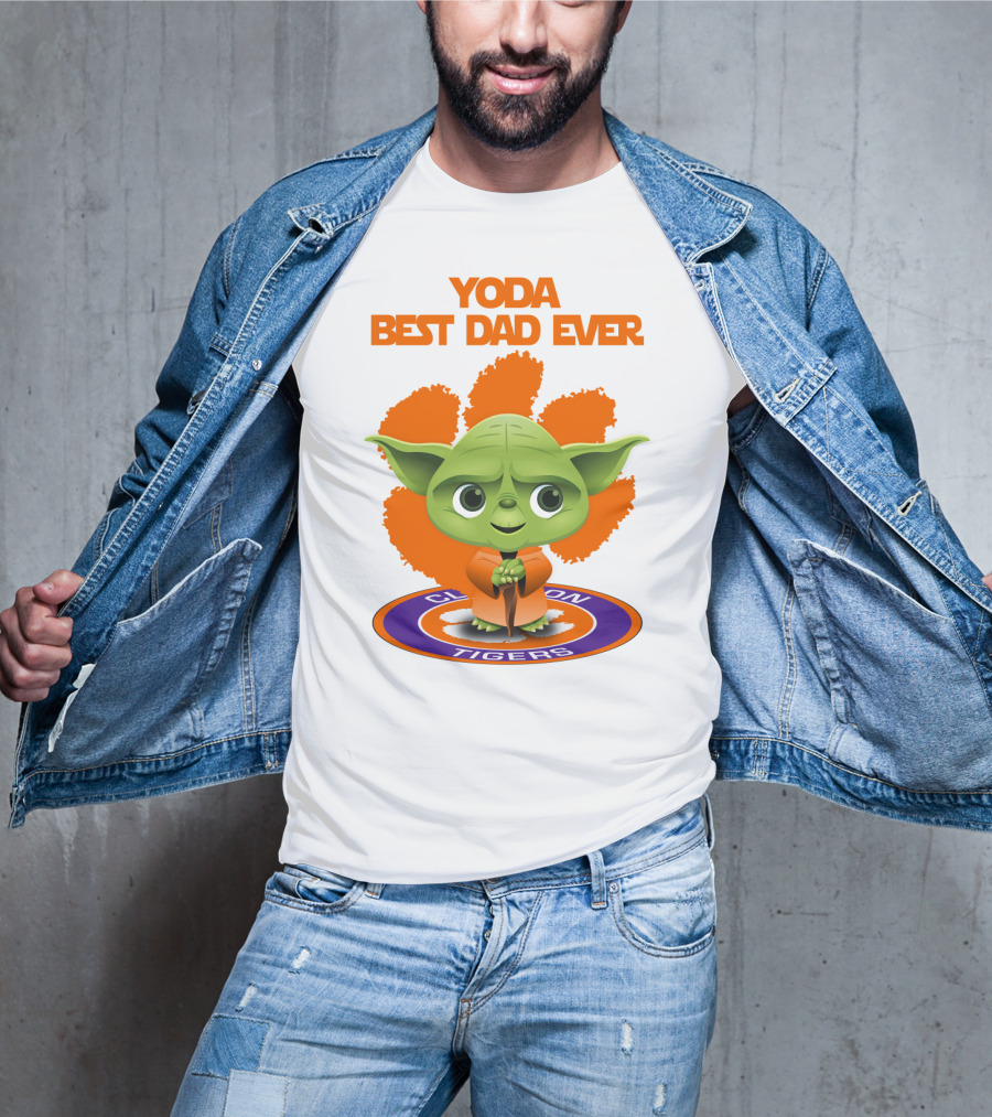Yoda Best Dad Ever Clemson Tigers T-Shirt