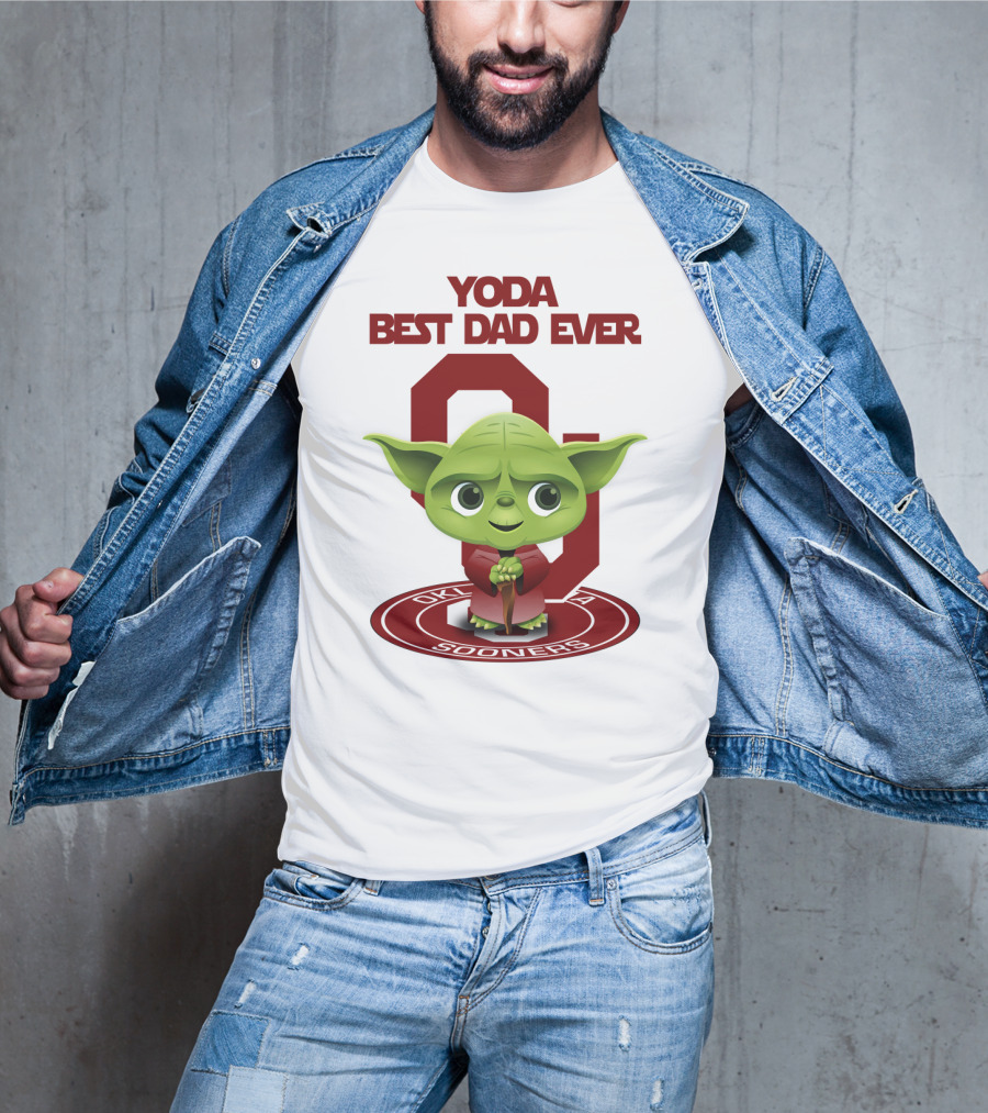 Yoda Best Dad Ever Oklahoma Sooners T-Shirt