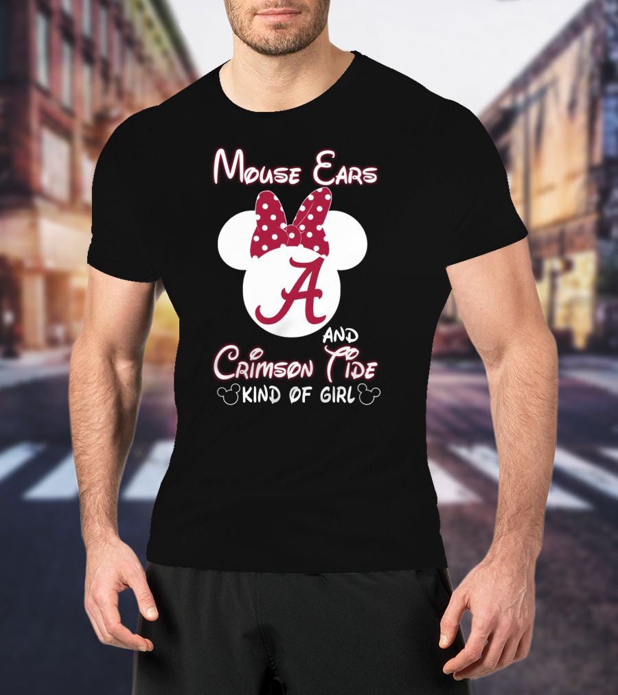 Mouse Ears And Crimson Tide Kind Of Girl T-Shirt