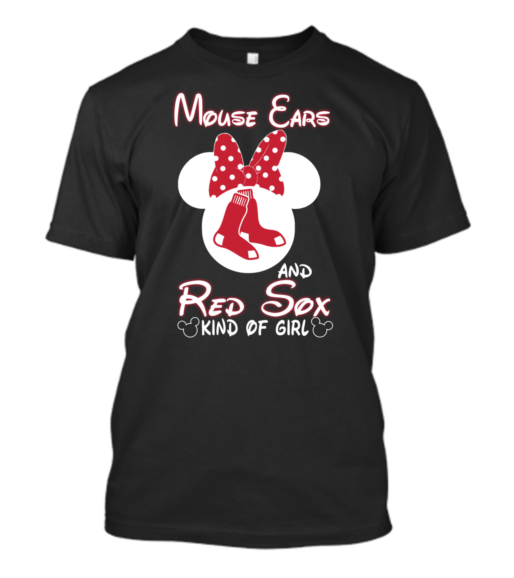 Mouse Ears And Red Sox Kind Of Girl T-Shirt