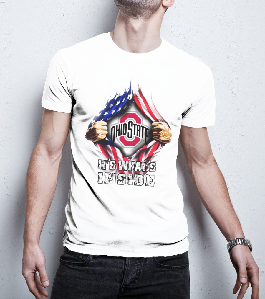 Ohio State It's What's Inside American Flag Ncaa T-Shirt